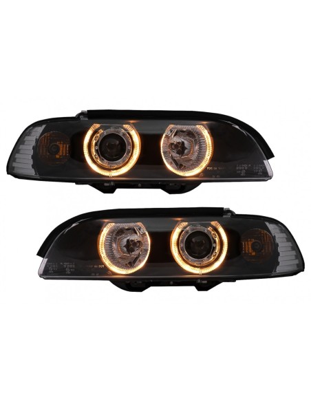 Angelo Occhi Fari per BMW 5 Serie E39 (1995-00) Nero