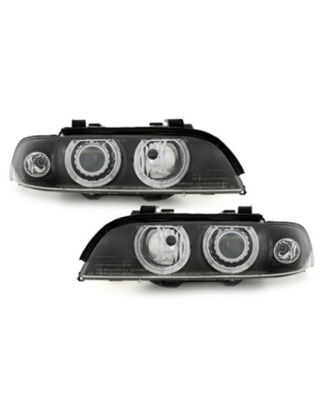 Fari HID Xenon per BMW Seria 5 E39 (09.1995-06.03) Angel Eyes LCI Design Nero