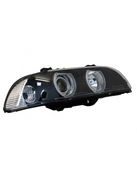 Angelo Occhi Fari per BMW 5 Serie E39 (1996-03) Facelift Design Black Chrom Edition