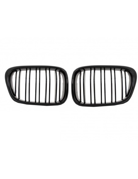 Kit per BMW Serie 5 E39 (1997-03) Doppia uscita M5 Design w/ Fendinebbia Chrom e griglie centrali Piano Nero