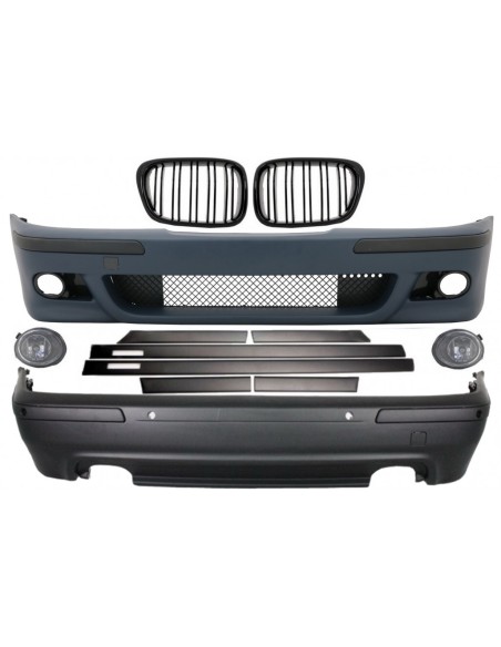 Corredo per BMW 5 serie E39 (1997-03) doppia uscita M5 Design w/ PDC + Grog luci croma e centrale griglie pianoforte