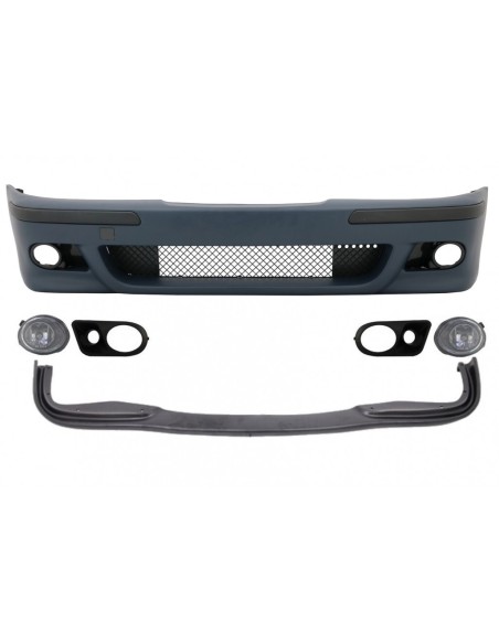 Kit paraurti anteriore spoiler fendinebbia chiaro-Chrome copre per BMW E39 5 Serie 95-03 M5 Design