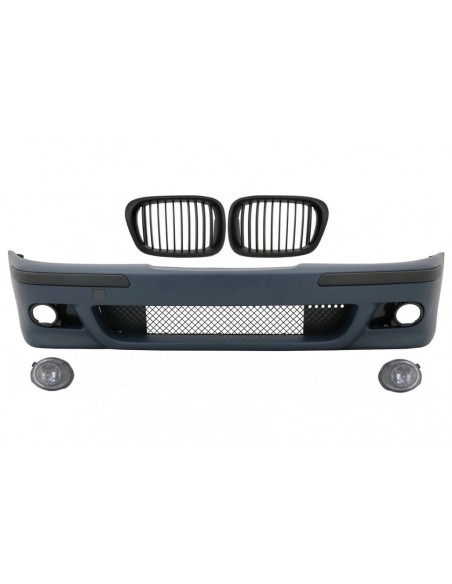 Paraurti anteriore w/ griglie centrali nero e fendinebbia per BMW E39 5 serie 1995-03 M5 Design