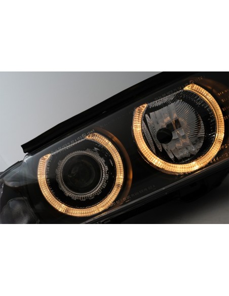 Xenon Angel Eyes Fari BMW Serie 5 E39 Nero