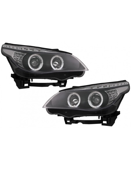 Angelo occhi fari per BMW 5 serie E60 E61 (04-07) DAYLINE LED nero
