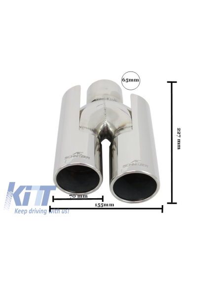 Kit M-Technik per BMW E60 (5 serie) (03-10) w/ ACS-look silenziatore di scarico
