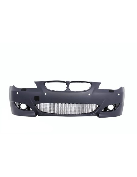 Paraurti anteriore per BMW 5 serie E60 E61 (03-07) M5 Design w/ Griglie centrali Doppia striscia Piano Nero