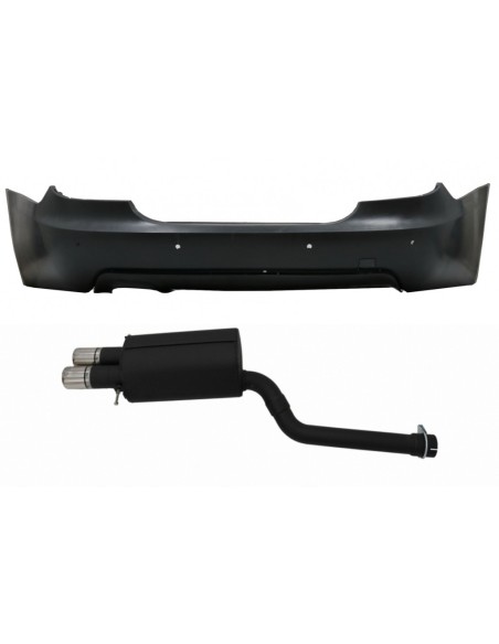 Paraurti posteriore w/ Twin Sport silenziatore sistema di scarico per BMW 5 Serie E60 (03-07) M-Technik Design
