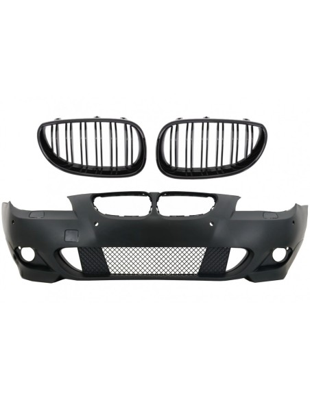 Paraurti anteriore w/ griglia centrale nero lucido per BMW 5 serie E60 E61 (03-07) M-Technik Design