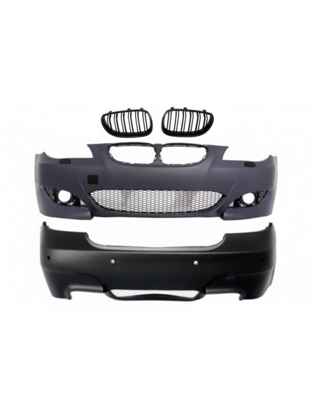 Kit per BMW Serie 5 E60 (07-10) M5 Design w/ Griglia centrale Doppia striscia Piano Nero