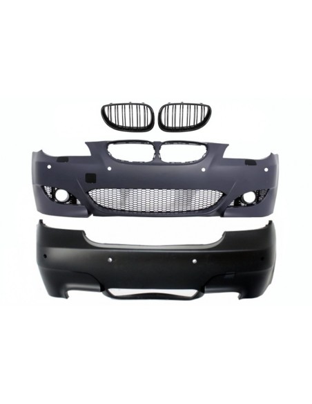 Kit per BMW Serie 5 E60 (03-07) M5 Design w/ Griglie centrali Doppia striscia Piano Nero