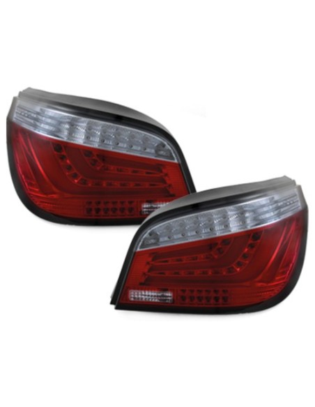 LED-Lightbar luci posteriori per BMW E60 5er 07-09 rosso-fumo
