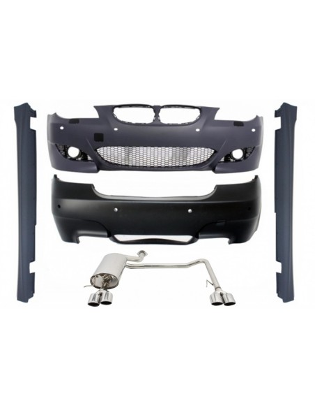 Corredo per BMW 5 serie E60 LCI (07-10) w/sistema di scarico completo Doppia doppia Quad e laterali gonne Limousine
