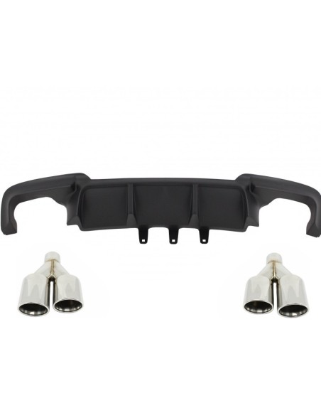 Doppio diffusore dell'aria dello sbocco per la serie di BMW F10 5 (11-17) w/silenziatore di scarico punta cromo di M-Power