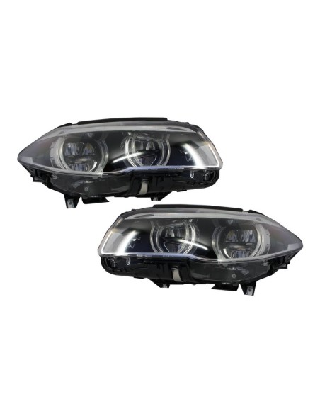 Fari Full LED per BMW Serie 5 F10 F11 (11-13) Occhi d'Angelo