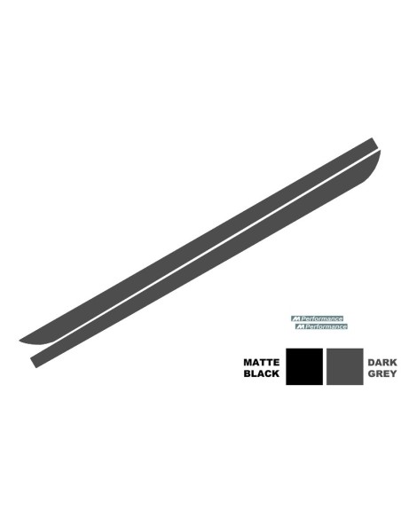 Lato Decals Sticker Vinile per BMW F10 F11 5 Serie (11-Up) Grigio scuro