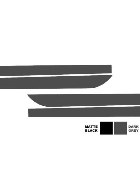 Lato Decals Sticker Vinile per BMW F10 F11 5 Serie (11-Up) Grigio scuro