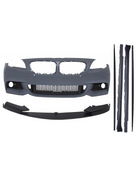 Paraurti anteriore per la serie di BMW F10 F11 5 (11-17) w/labbro di estensione e gonne laterali