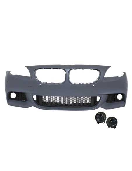 Paraurti anteriore per BMW F10 F11 Serie 5 (11-14) M-Technik Design w/ Smoke Fog Lamps