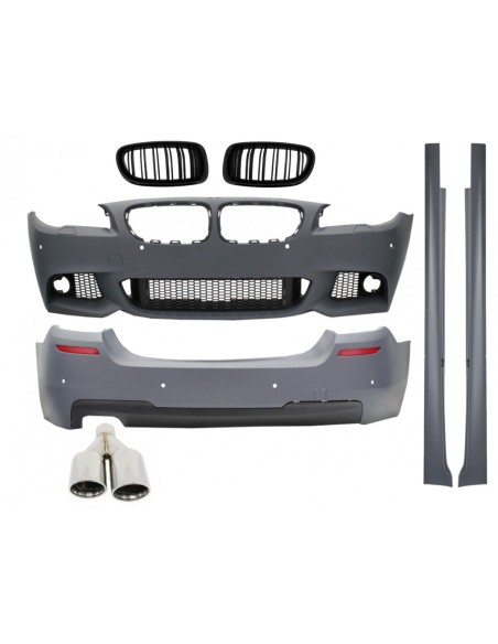 Kit completo per BMW Serie 5 F10 (11-in poi) in design M-Technik con scarico design M-Power e griglie
