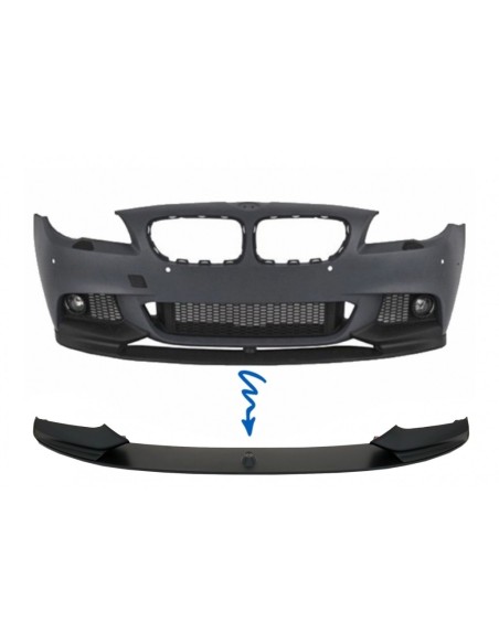 paraurti anteriore per BMW 5 serie F10 F11 Sedan Touring (11-17) Nero opaco