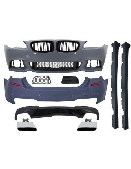 griglie del rene per BMW 5 serie F10 (10-17) M-Technik 550i Design Brilliant Black Edition