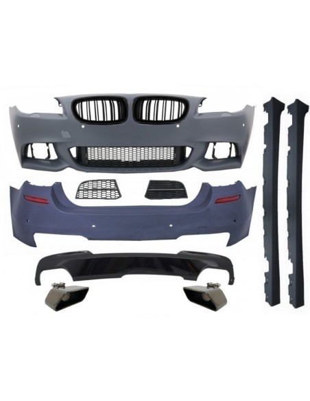 griglie del rene per BMW 5 serie F10 (10-17) M-Technik 550i Design Brilliant Black Edition