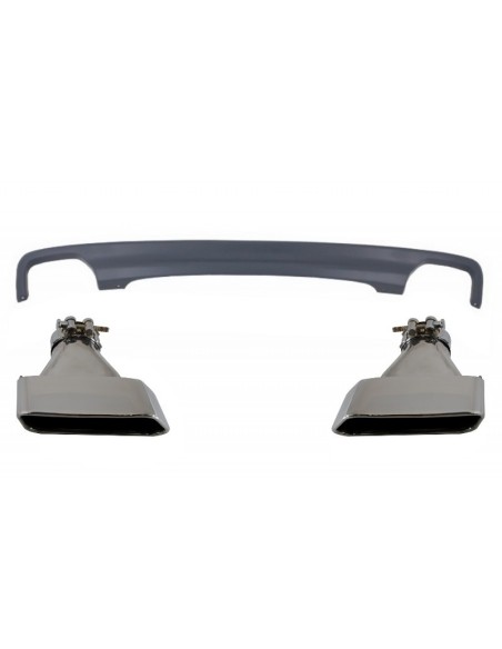 Doppio diffusore dell'aria dello sbocco per BMW F10 F11 Sedan Touring 5 serie (11-17) 550i Design w/ scarico Piazza