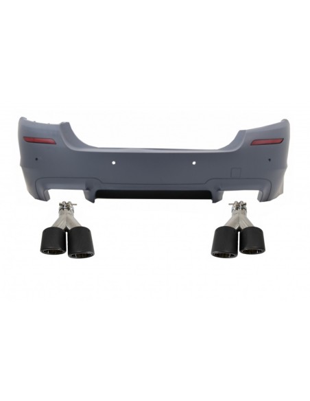 Paraurti posteriore per BMW 5 Serie F10 (11-17) w/ Dual Twin scarico suggerimenti Carbon Fiber M5 Design