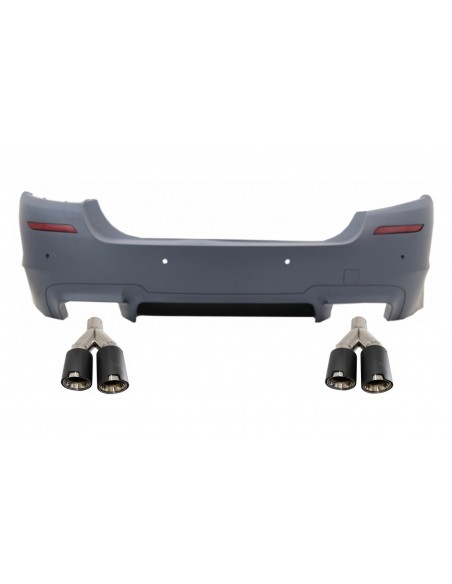 Paraurti posteriore per BMW 5 Serie F10 (11-17) w/ Dual Twin scarico suggerimenti Carbon Fiber M5 Design