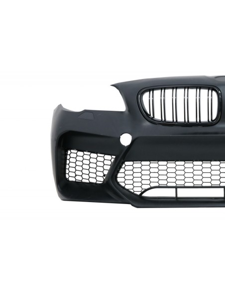Kit per BMW Serie 5 F10 (11-17) Paraurti w/ Laterali Gonne e Dual Twin scarico Muffler suggerimenti fibra di carbonio M5 Design