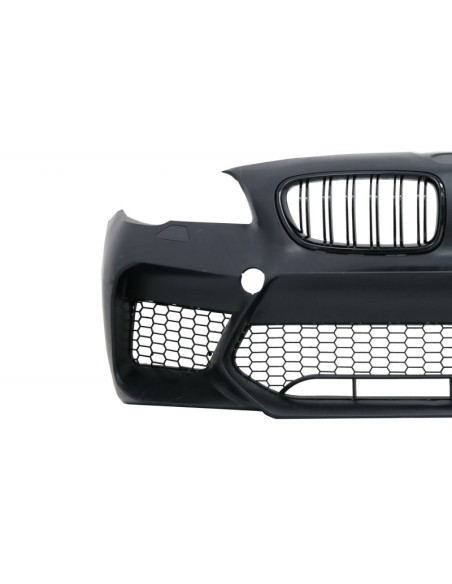 Kit per BMW Serie 5 F10 (11-17) Paraurti w/ Laterali Gonne e Dual Twin scarico Muffler suggerimenti fibra di carbonio M5 Design
