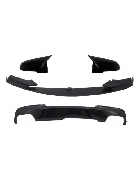 paraurti w/coperture dello specchio e doppio nero del piano del diffusore dell'aria dello sbocco per BMW 5 serie F10 F11
