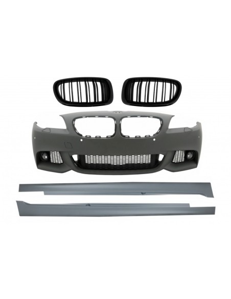 Paraurti anteriore w/ Gonne laterali e griglie centrali Rene per BMW Serie 5 F10 F11 Non LCI (07.10-13) Berlina