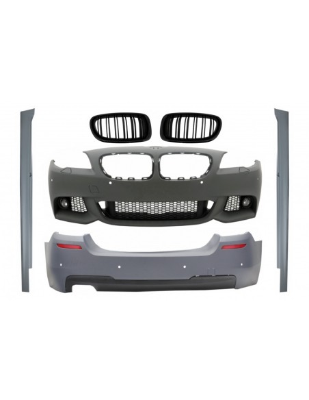 Kit per BMW Serie 5 F10 (11-13) w/ Griglie centrali Rene e laterali Gonne M-Technik Design