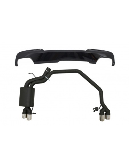 Il nero w del piano del diffusore/tubi di scarico del doppio del sistema di scarico del doppio per BMW 5 serie F10