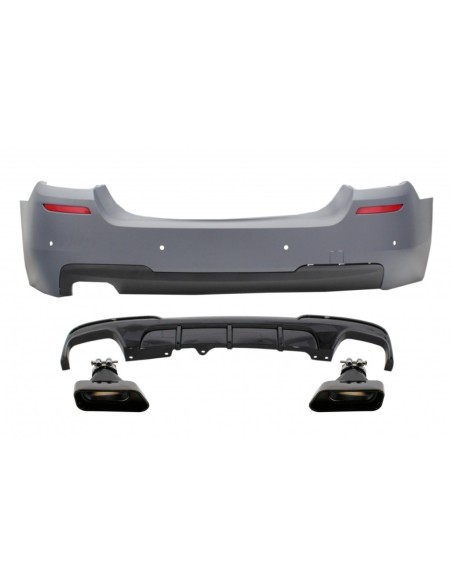 Paraurti posteriore w/doppio diffusore dello sbocco ed il nero delle punte dello scarico per BMW 5 serie F10 (11-17)
