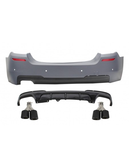 Il paraurti posteriore w/diffusore ed il carbonio gemello doppio dello scarico si capovolge per BMW 5 serie F10 (11-17)
