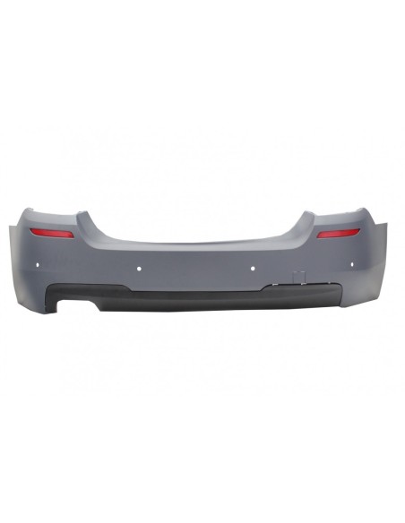 Paraurti posteriore per BMW Serie 5 F10 (11-17) Laterali Gonne w/ Diffusore e Dual Twin Scarico Suggerimenti Carbonio