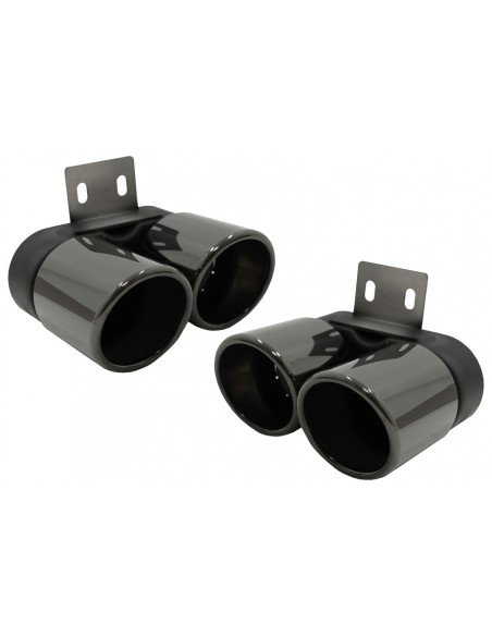 Silenziatore di scarico Suggerimenti per BMW 5 Serie F10 F11 (11-17) M5 LCI Design Nero
