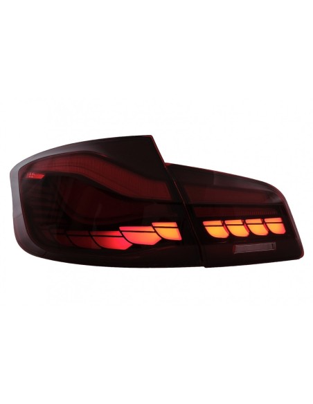 OLED fanali posteriori per BMW 5 serie F10 (11-17) rosso chiaro w/ luce di svolta sequenziale