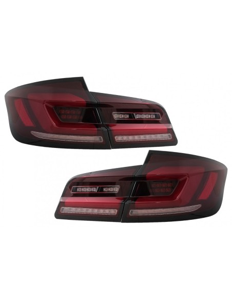 Full LED Bar luci posteriori per BMW 5 serie F10 (11-17) Rosso fumo dinamico segnale di svolta sequenziale