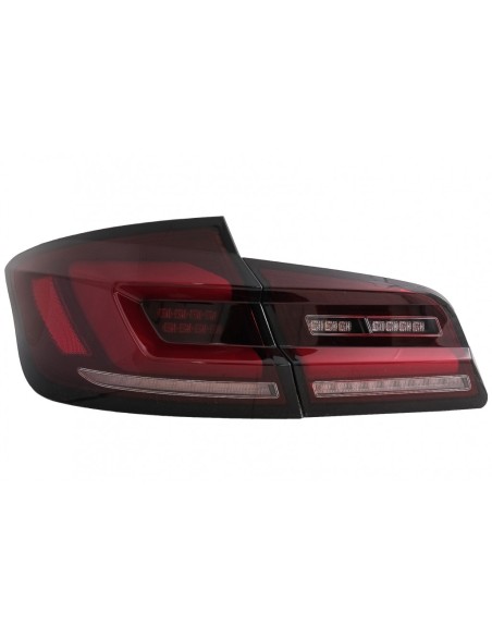 Full LED Bar luci posteriori per BMW 5 serie F10 (11-17) Rosso fumo dinamico segnale di svolta sequenziale
