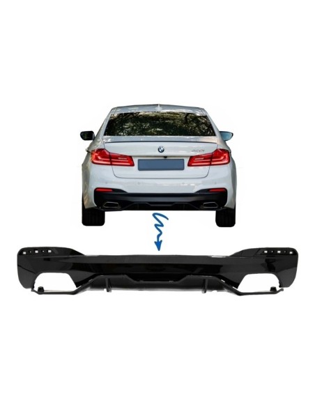 Paraurti posteriore diffusore per BMW 5 serie G30 G31 Limousine Touring (17-up) M Performance