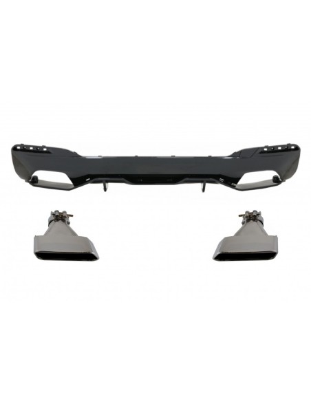 Paraurti posteriore diffusore per BMW 5 serie G30 G31 Limousine Touring (17-up) w/ scarico M prestazioni