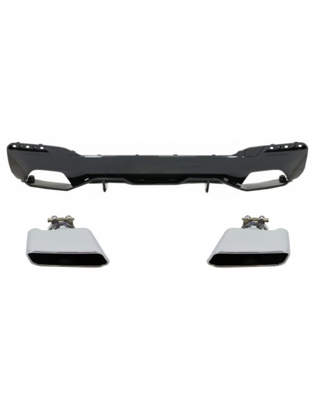 Paraurti posteriore diffusore per BMW 5 serie G30 G31 Limousine-Touring (17-up) w/ scarico silenziatore suggerimenti