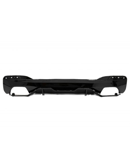 Diffusore posteriore del paraurti per BMW 5 serie G30 G31 Limousine Touring (17-up) w/ scarico nero