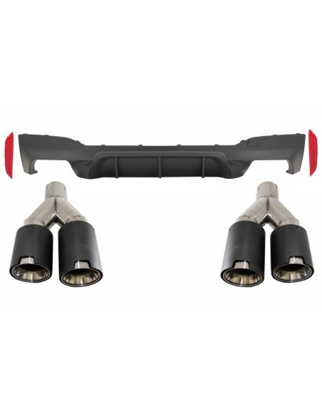 Il nero opaco w/carbonio del diffusore del paraurtidi BMW 5 serie G30 G31 17-up M5