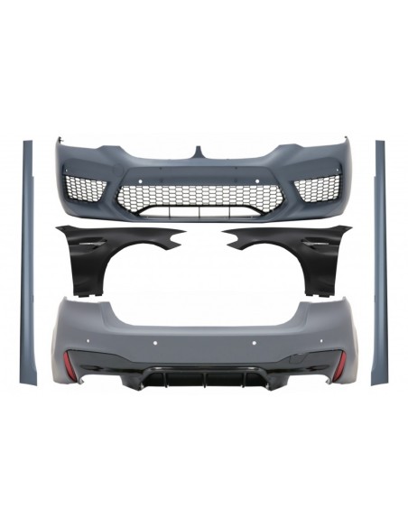 Kit completo per BMW 5 serie G30 (17-up) Limousine w/ anteriore parafanghi cromati M5 Design