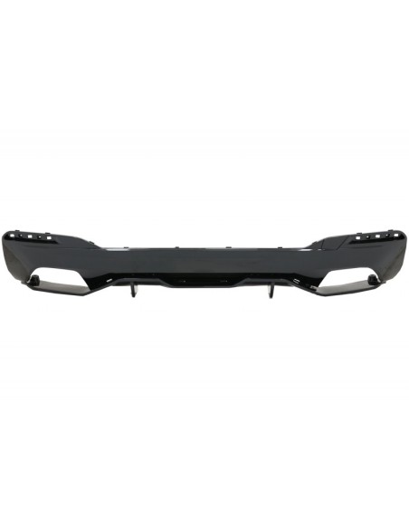 Paraurti posteriore diffusore w/ scarico per BMW 5 serie G30 G31 Limousine Touring (17-up)Chrome Piano nero